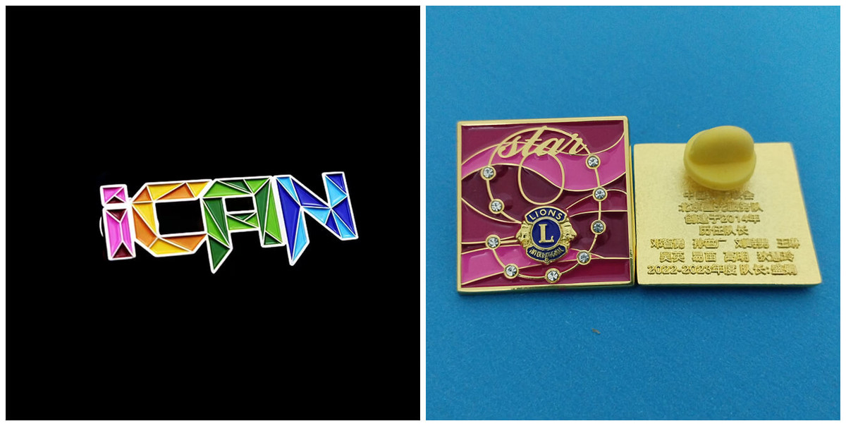 Custom name enamel pin bulk personalized word enamel brooch pins wholesale colored company logo badges